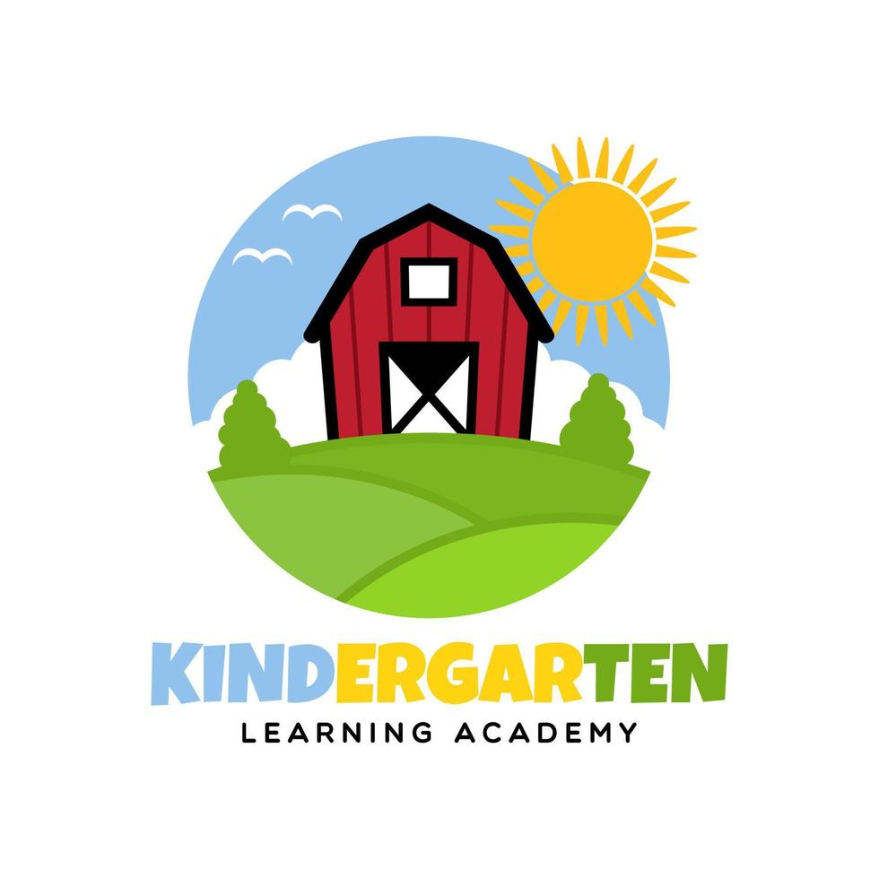 Logo-Vorlage für den Kindergarten vektor