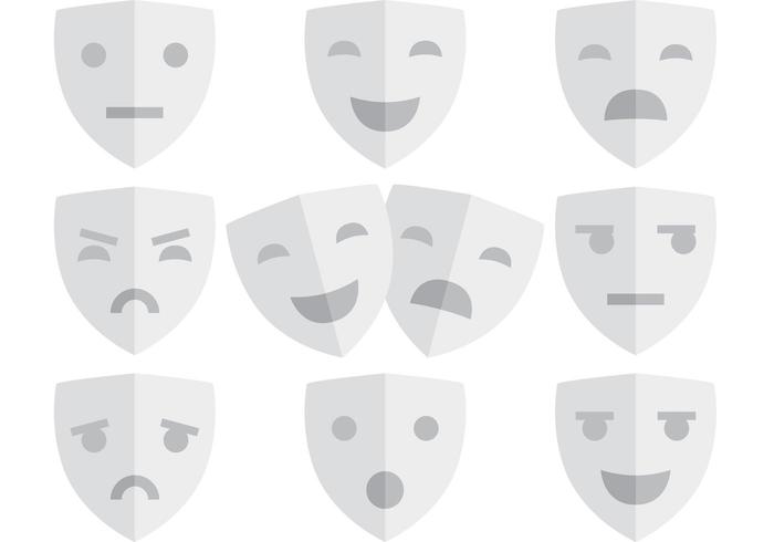 Theater Gesichtsmasken Vektoren
