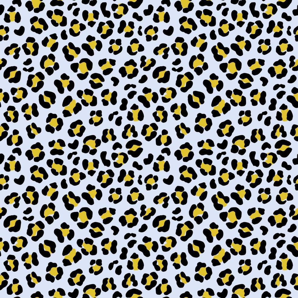 leopardmönster. sömlös vektor djurhud bakgrund i enkel handritad stil. ljusa vilda djur illustration. bra för papper, tyg, textil, omslag, omslag, webb.