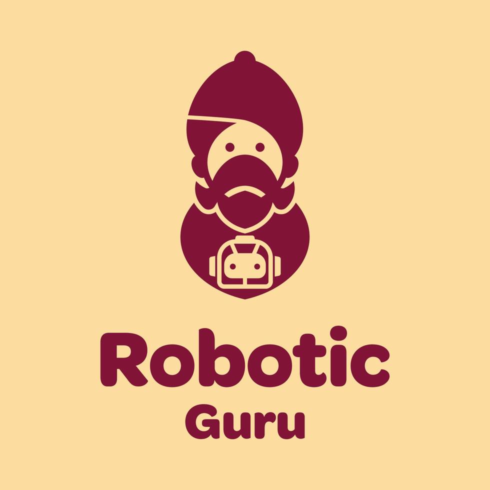 logotyp för robotguru vektor