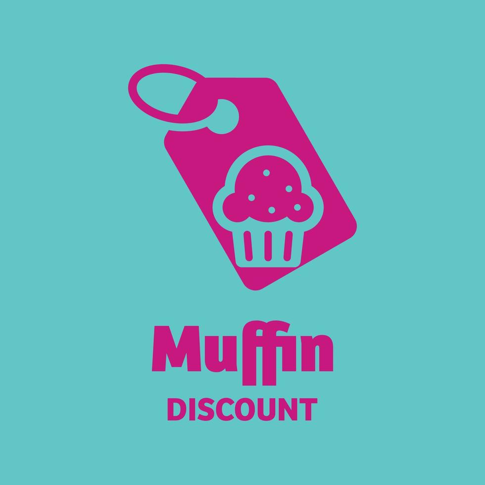 Muffin-Rabatt-Logo vektor