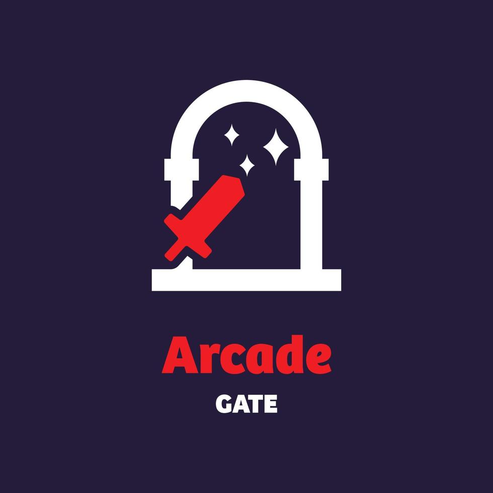 arcade gate logotyp vektor