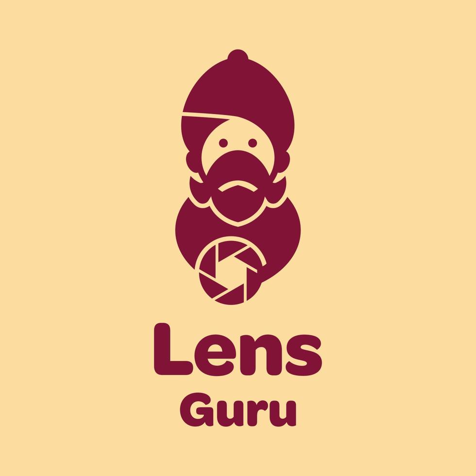 Linsen-Guru-Logo vektor