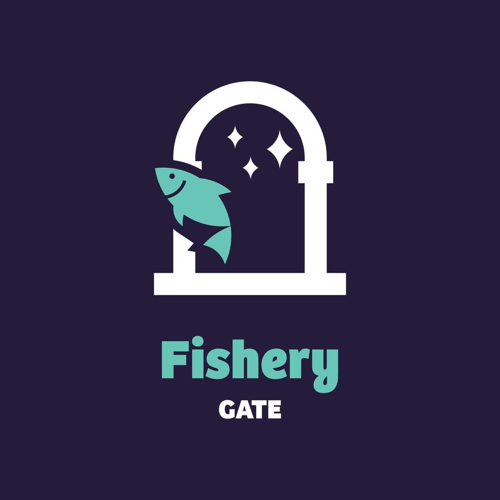 fishery gate logotyp vektor