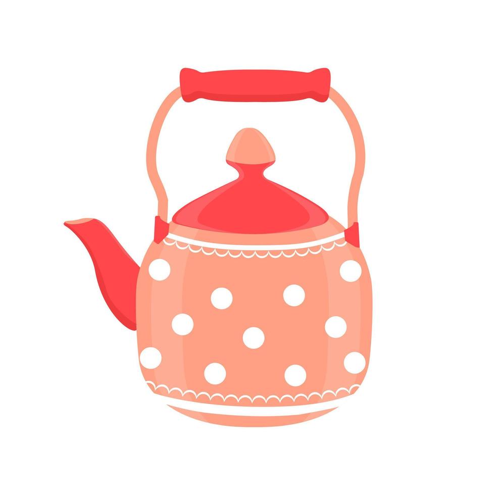 Kaffeeset oder Teeset. Teezubehör in der Küche. Vektor-Cartoon-Illustration vektor