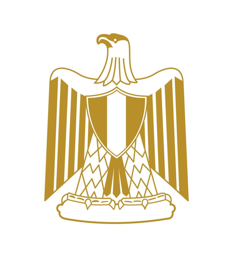 guldörn fågel, djur logotyp emblem illustration. vektor