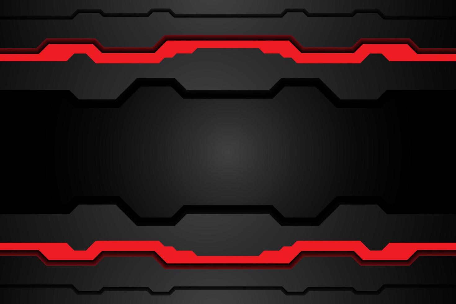 abstrakte Metallschwarzbeschaffenheit und Linienkontrastrot auf modernem Technologiedesignhintergrund der metallischen Schablone. Vektor-Illustration vektor