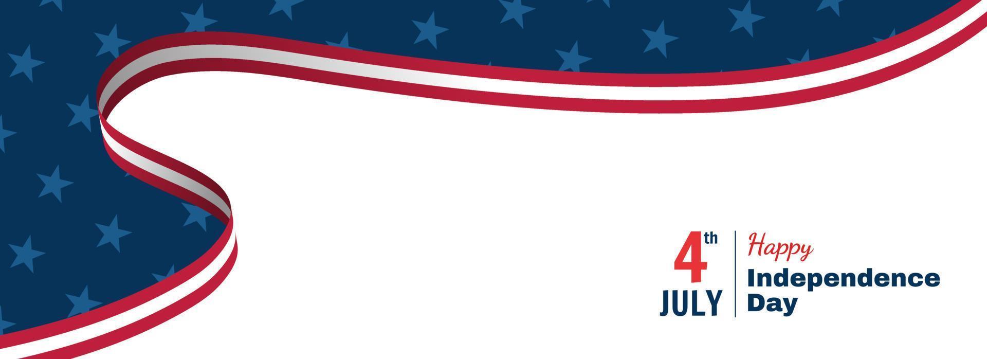 USA flagga stil bakgrund med text för självständighetsdagen vektor