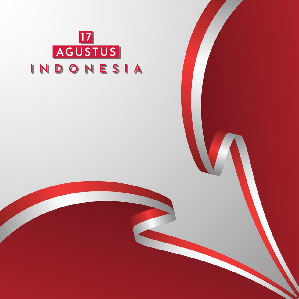 17. august indonesien unabhängigkeitstag hintergrund vektor