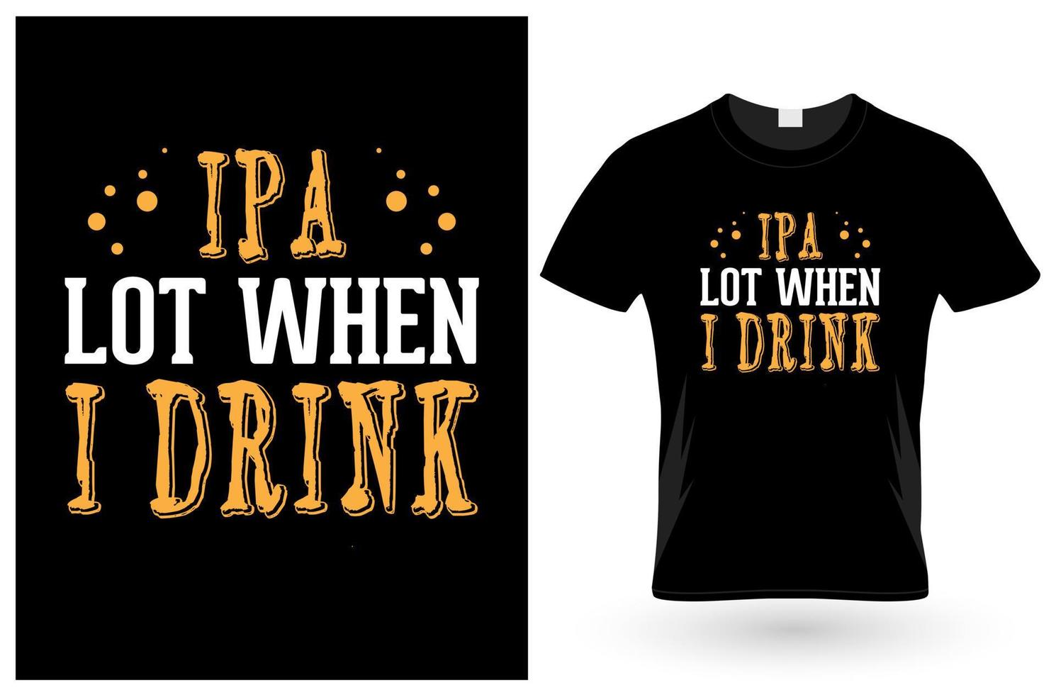 IPA Lot Craft Beer T-Shirt vektor