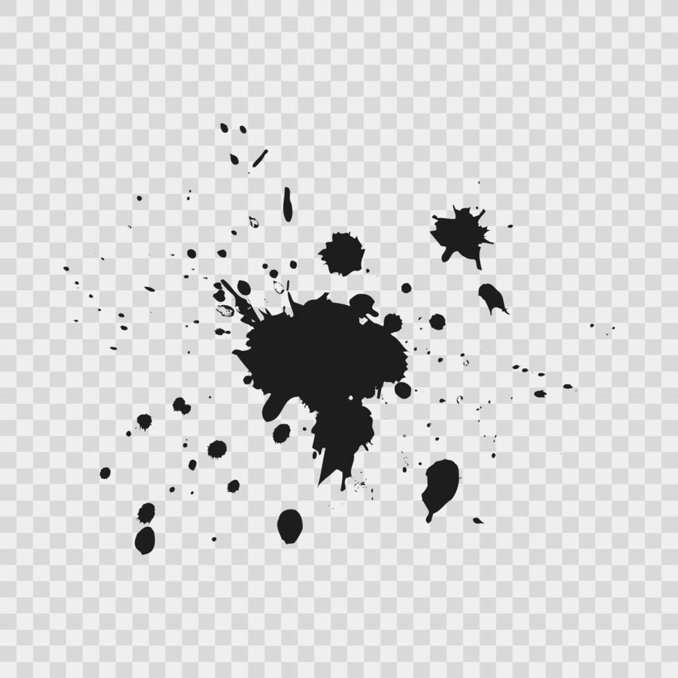 Farbspritzer Hintergrund. Kalligrafie-Tintenflecken im Grunge-Stil. Explosion der schwarzen Tinte. Splatter-Hintergrund. Farbtropfen sprühen. Vektor-Illustration. vektor