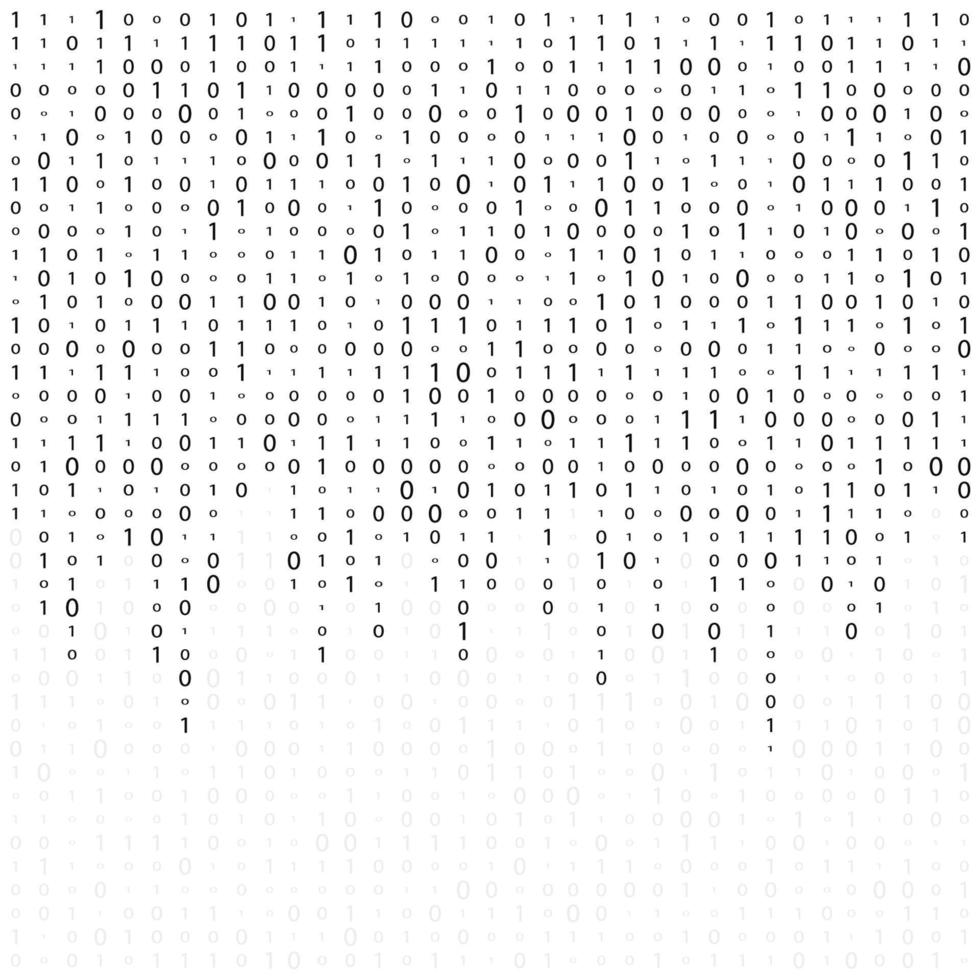 abstrakter Matrixhintergrund. binärer Computercode. Kodierung. Hacker-Konzept. Vektor-Hintergrund-Illustration vektor