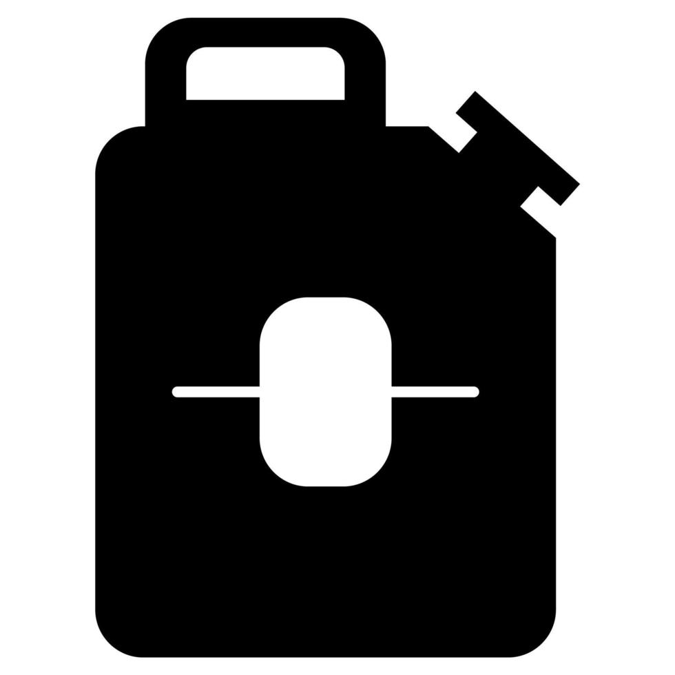 Gas, Benzin, Ölkanister-Symbol auf weißem Hintergrund. Kanister-Symbol-Vektor-Illustration. vektor