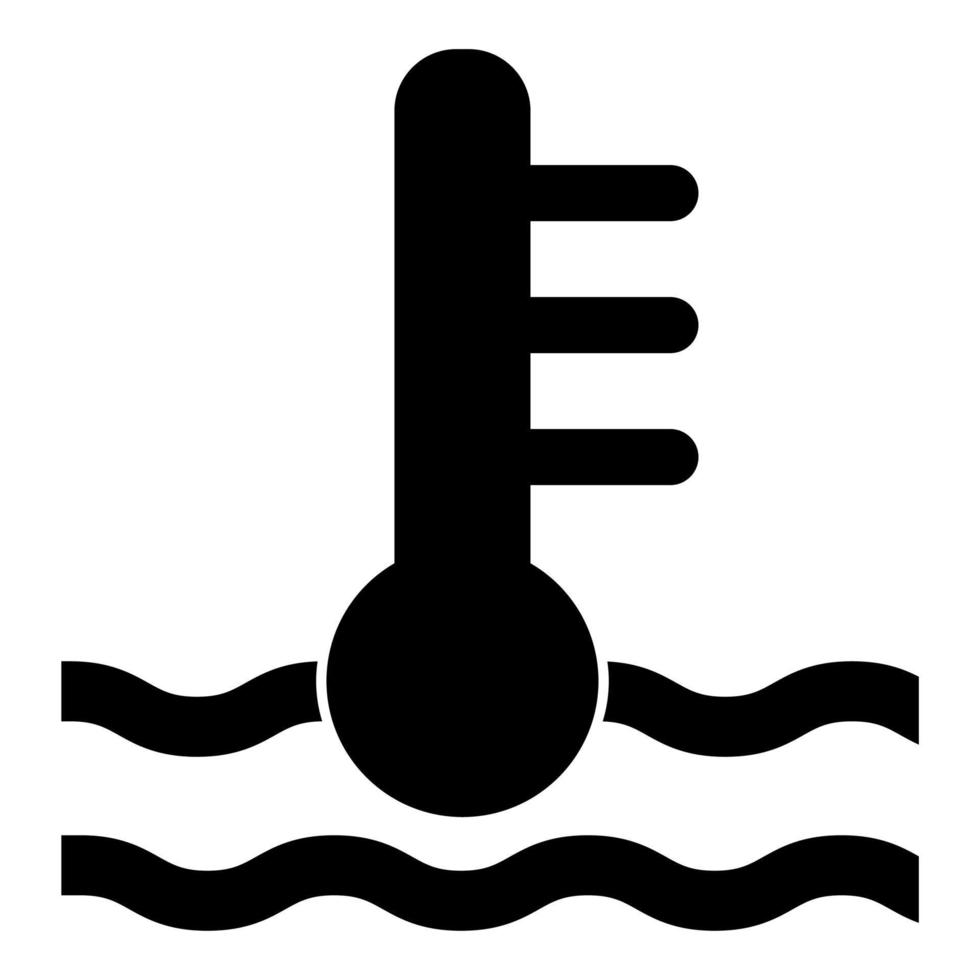 temperaturikon på vit bakgrund. motortemperatursymbol. vektor illustration.