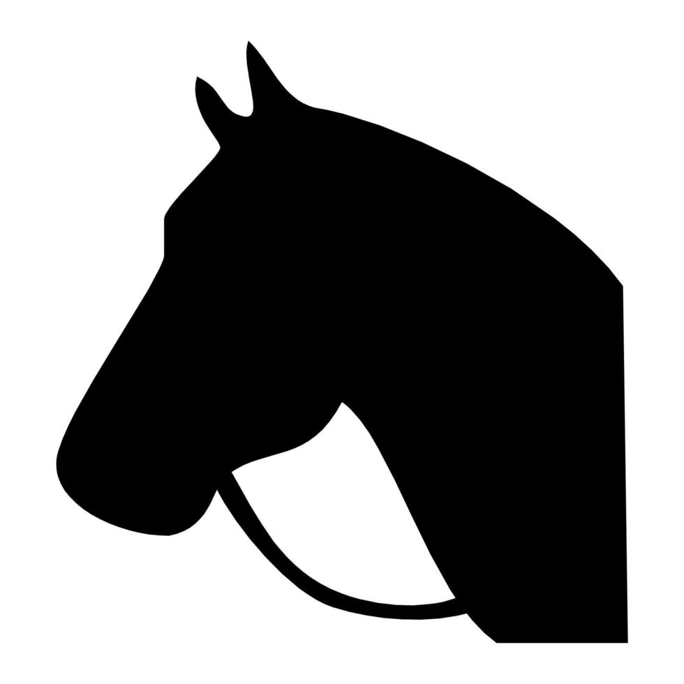 hästhuvud ikon. djursymbol på vit bakgrund. vektor illustration.