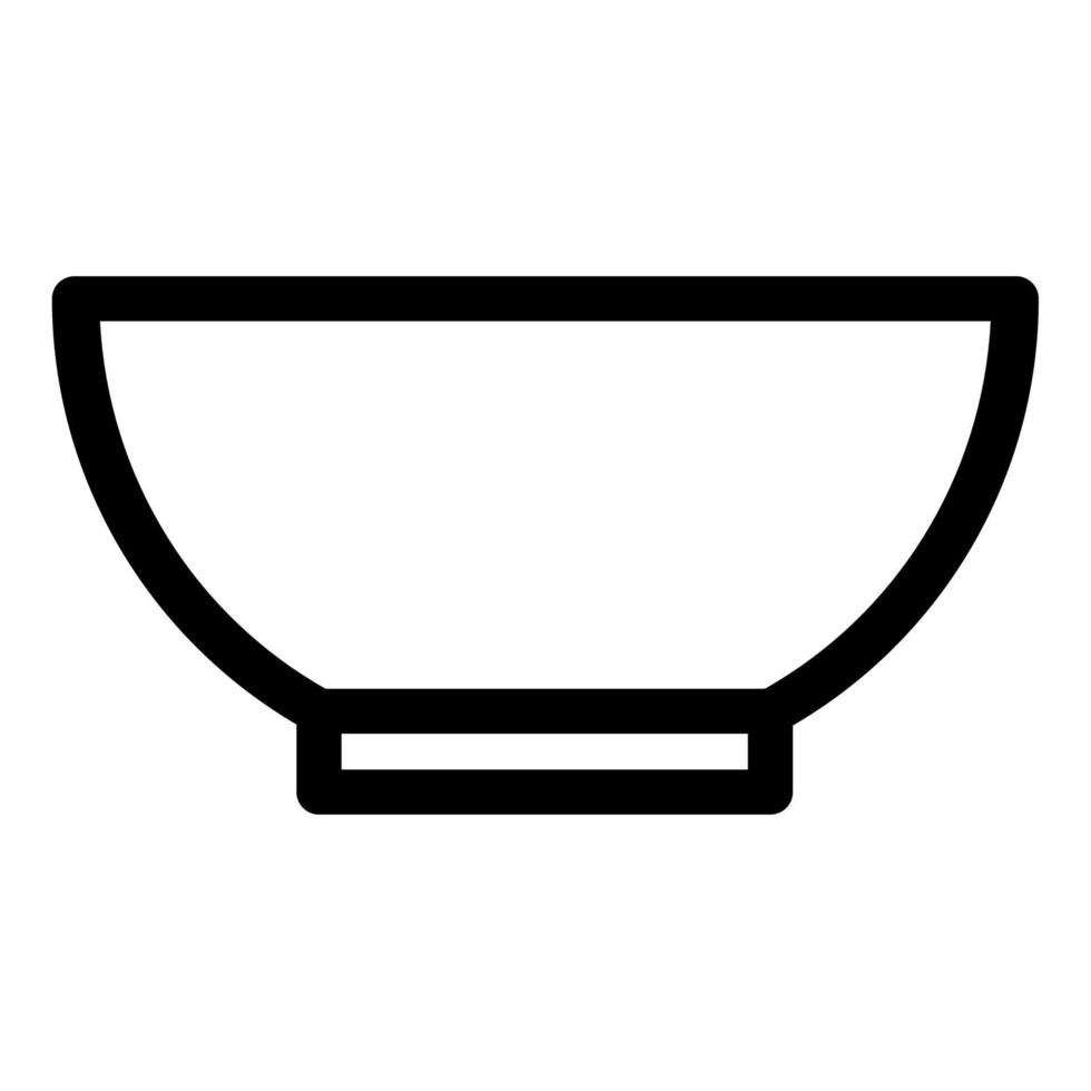 Bowl-Linie-Symbol auf weißem Hintergrund. Vektor-Illustration. vektor