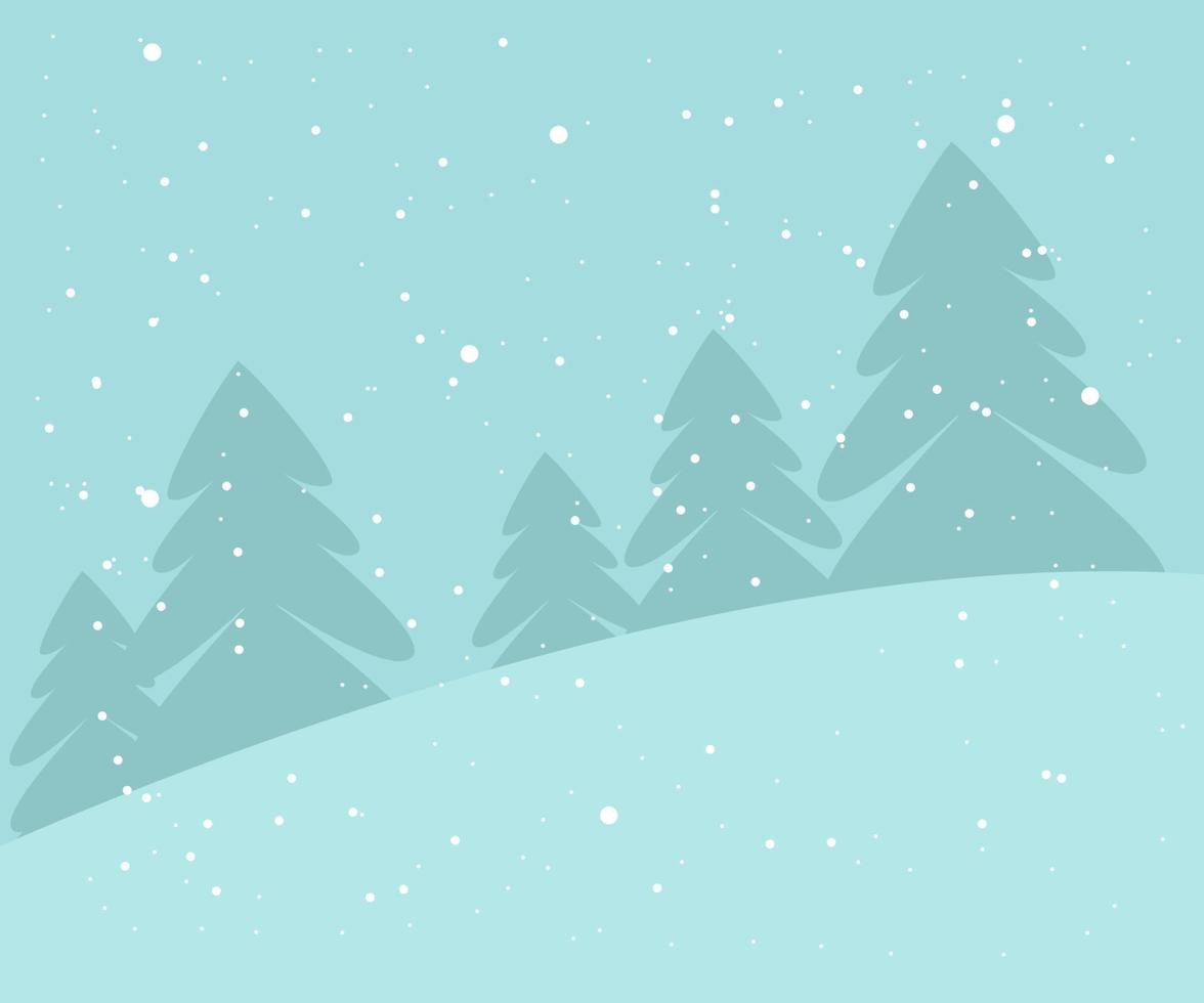 Winterhintergrund. Idee für eine Weihnachtspostkarte. vektor