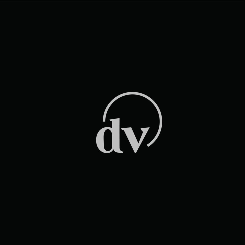 dv initialer logotyp monogram vektor