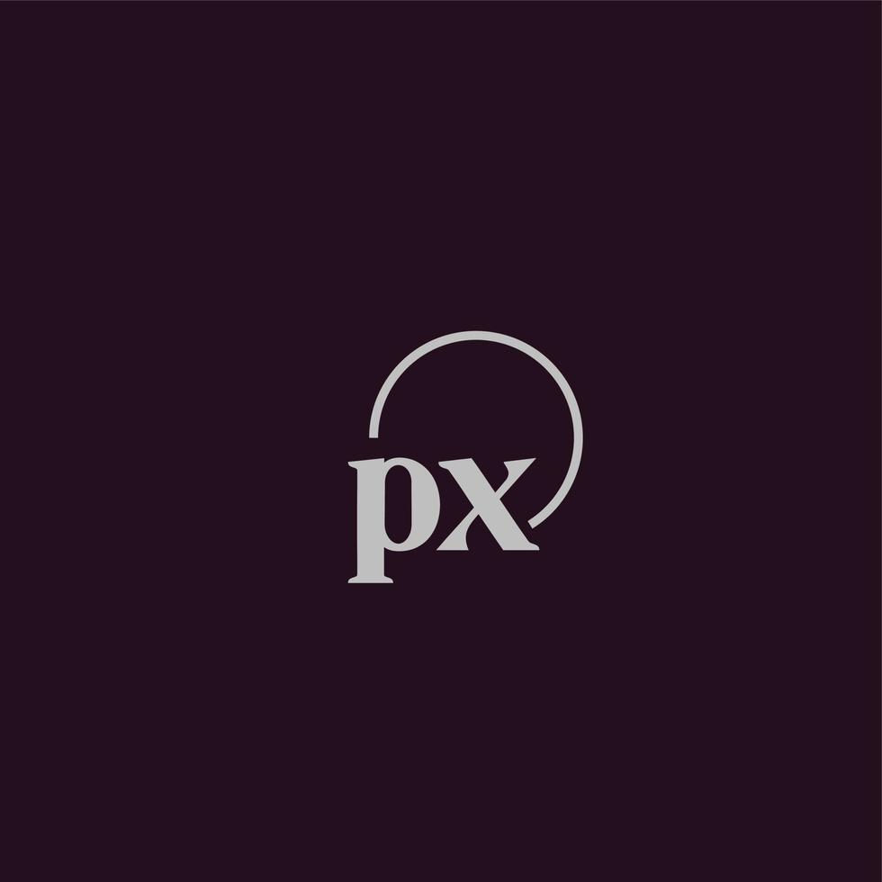 px initialer logotyp monogram vektor