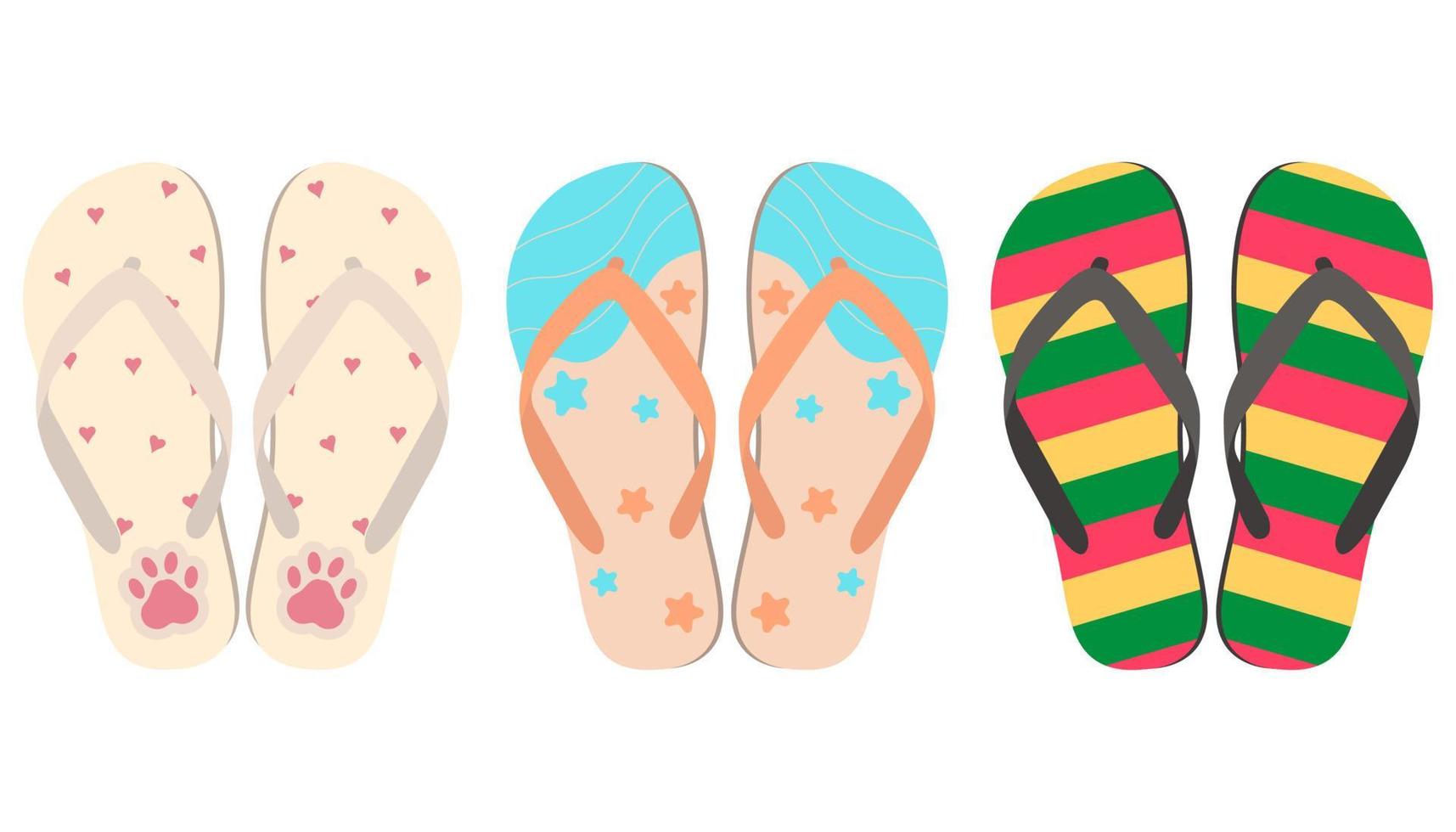 strand sandal illustration set vektor