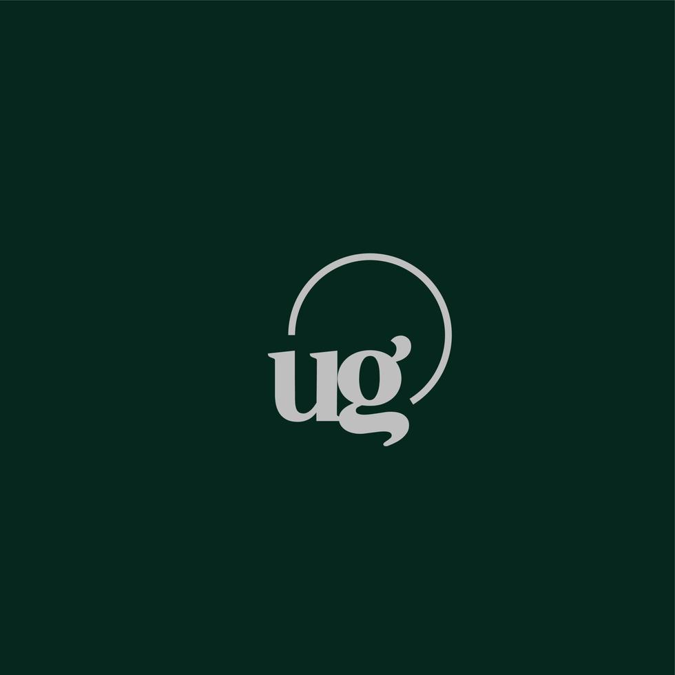 ug initialer logotyp monogram vektor