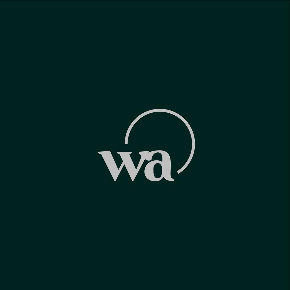 wa-Initialen-Logo-Monogramm vektor