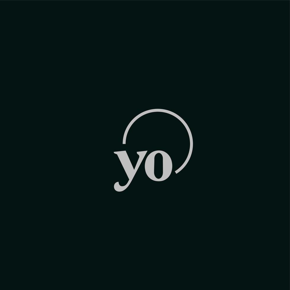 yo-Initialen-Logo-Monogramm vektor