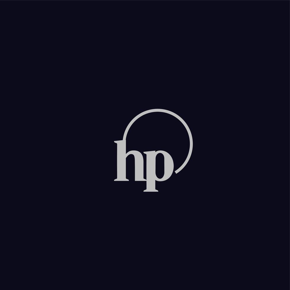 hp initials logotyp monogram vektor