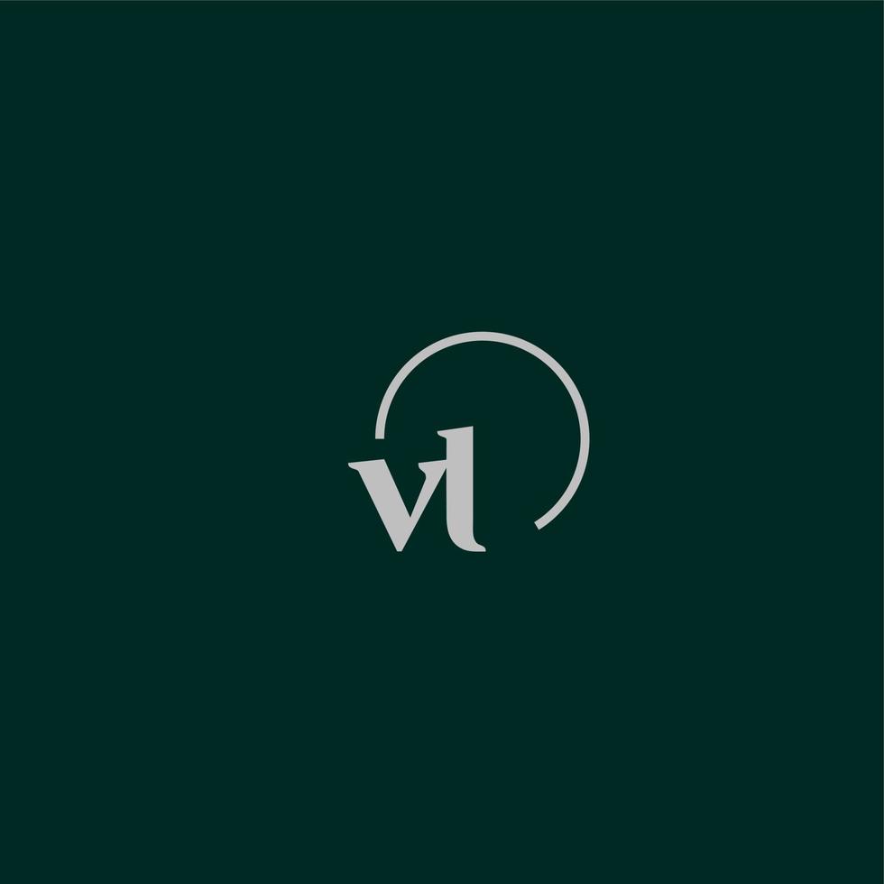 vl initialer logotyp monogram vektor