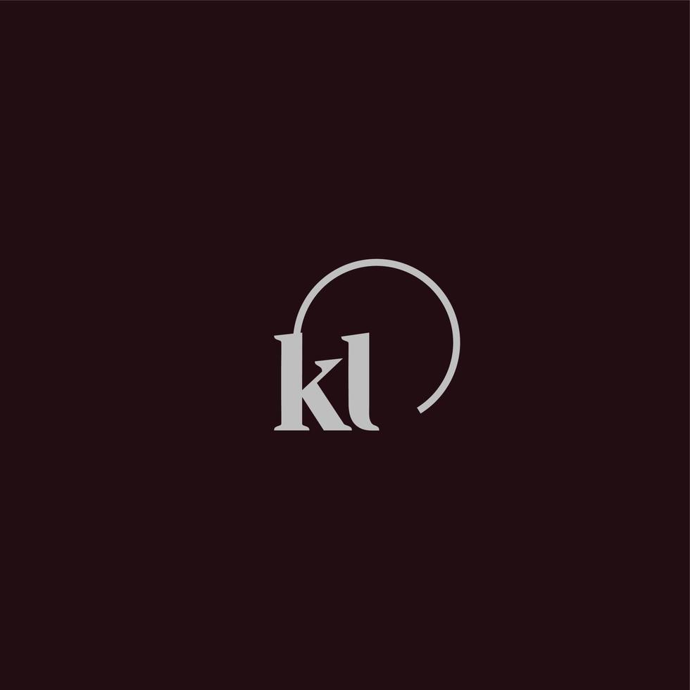 kl initialer logotyp monogram vektor