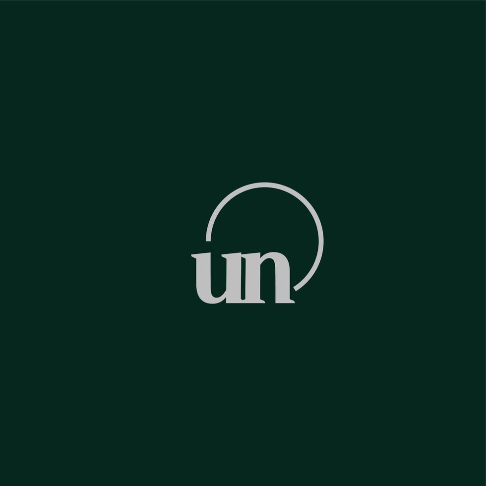 un initials logotyp monogram vektor