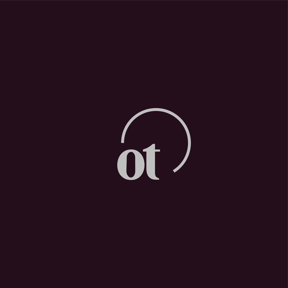 ot initials logotyp monogram vektor