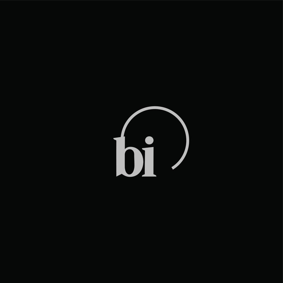 bi initialer logotyp monogram vektor