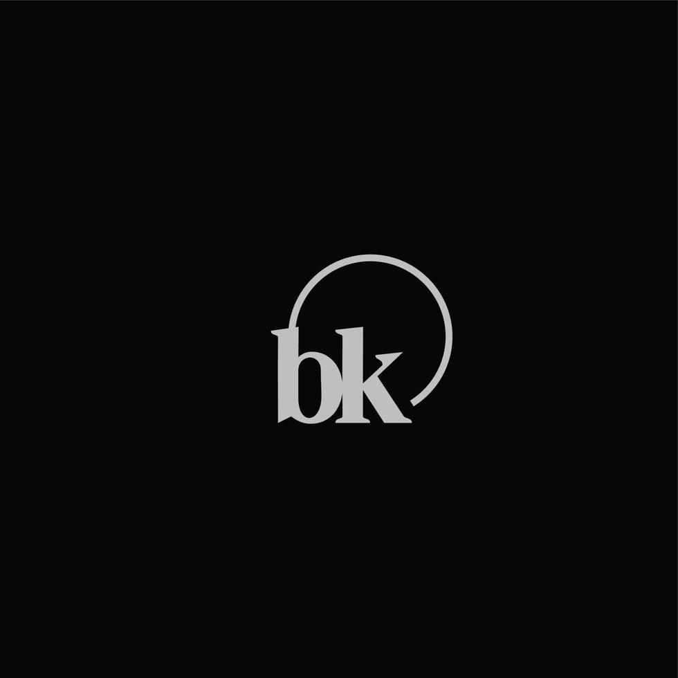 bk initialer logotyp monogram vektor