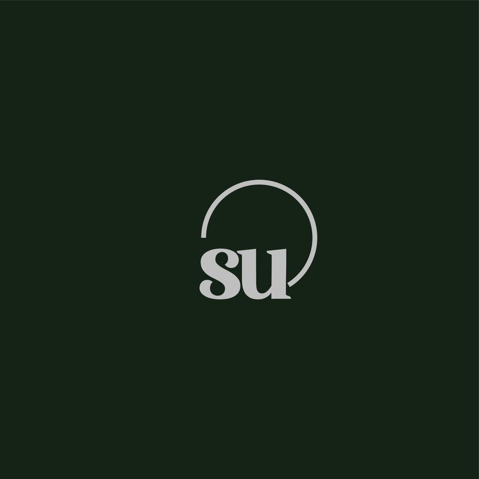 su-Initialen-Logo-Monogramm vektor