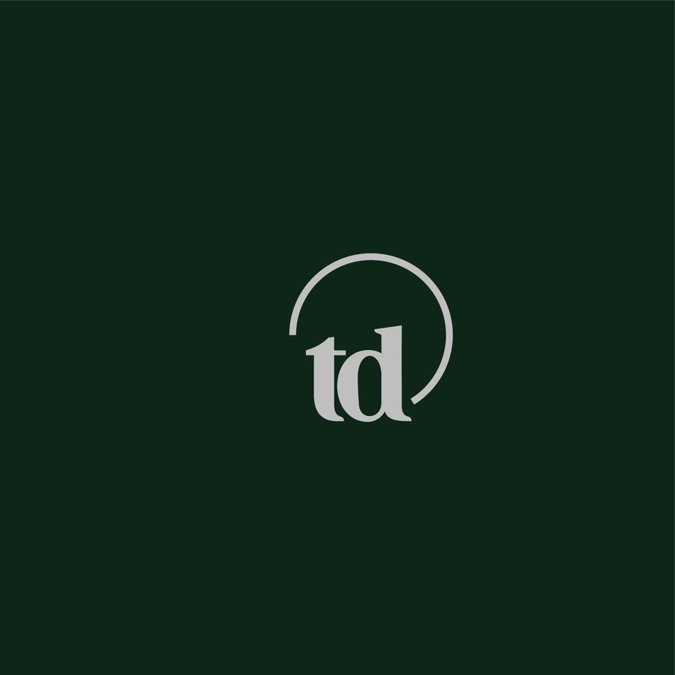 td-Initialen-Logo-Monogramm vektor