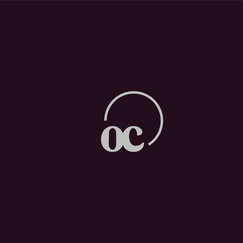 oc initialer logo monogram vektor