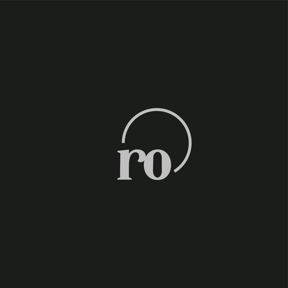 ro-Initialen-Logo-Monogramm vektor