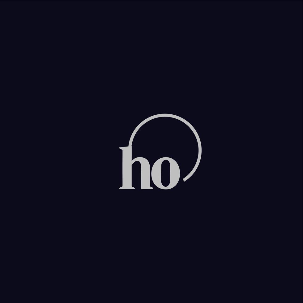 ho-Initialen-Logo-Monogramm vektor