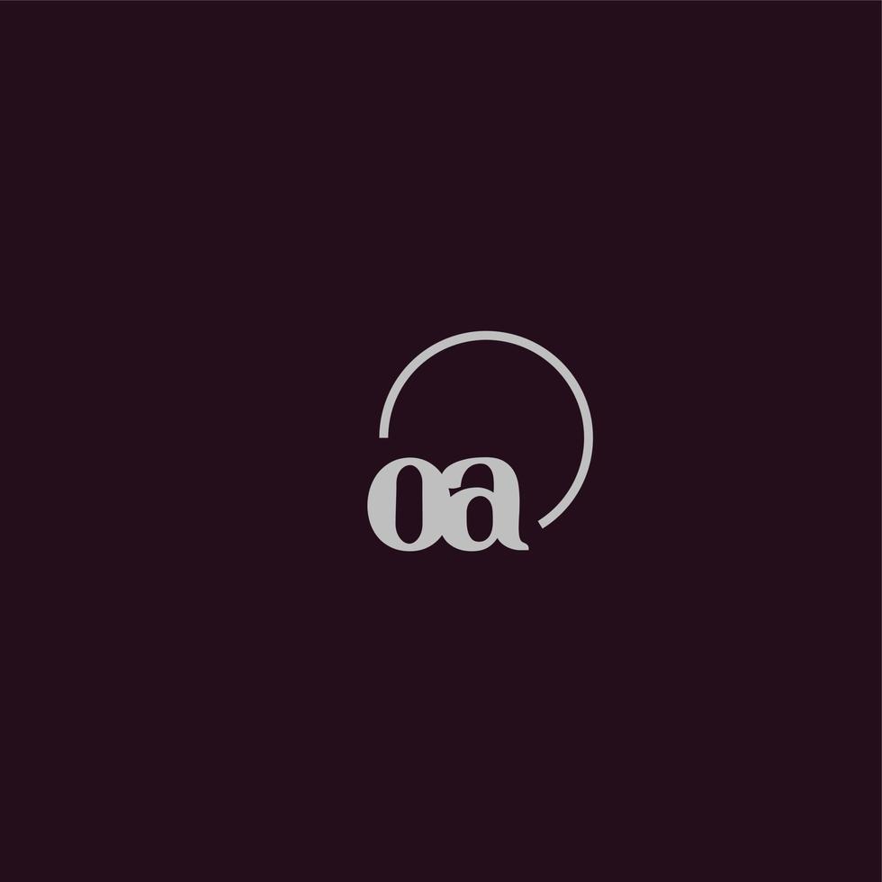 oa initialer logotyp monogram vektor