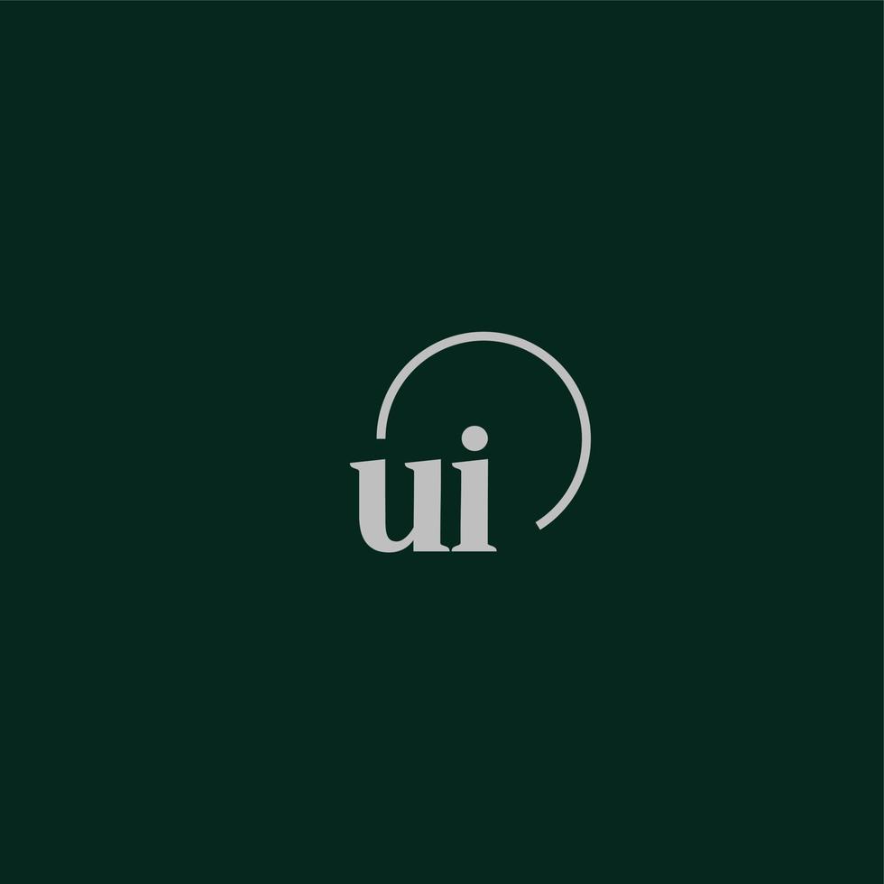 ui Initialen Logo Monogramm vektor