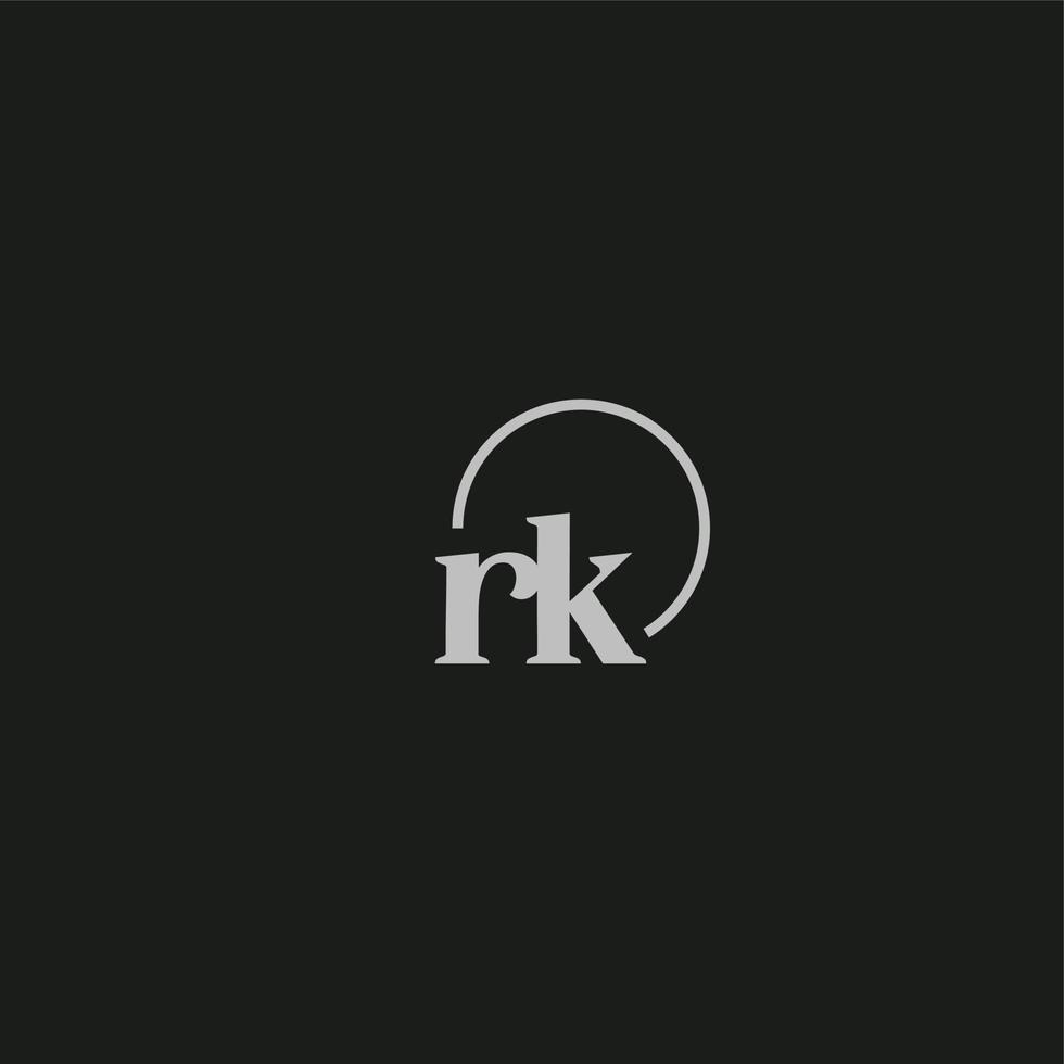 rk initialer logotyp monogram vektor