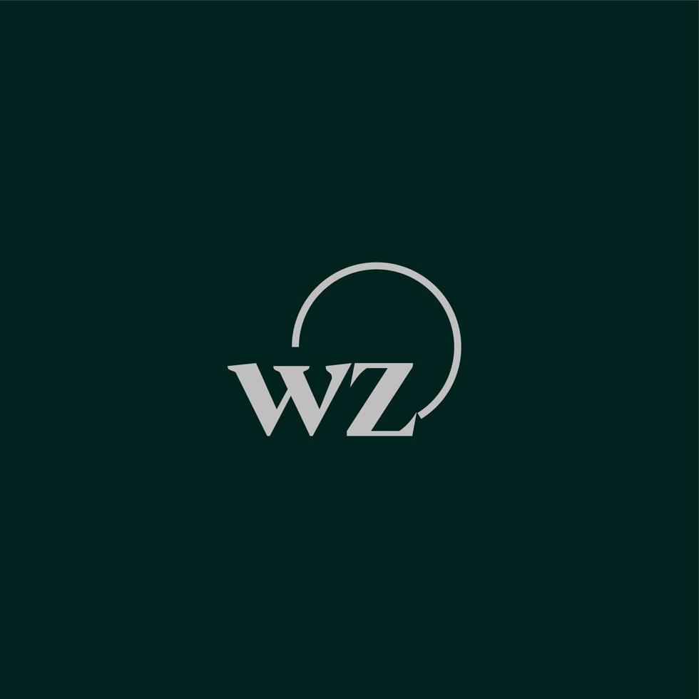 wz-Initialen-Logo-Monogramm vektor