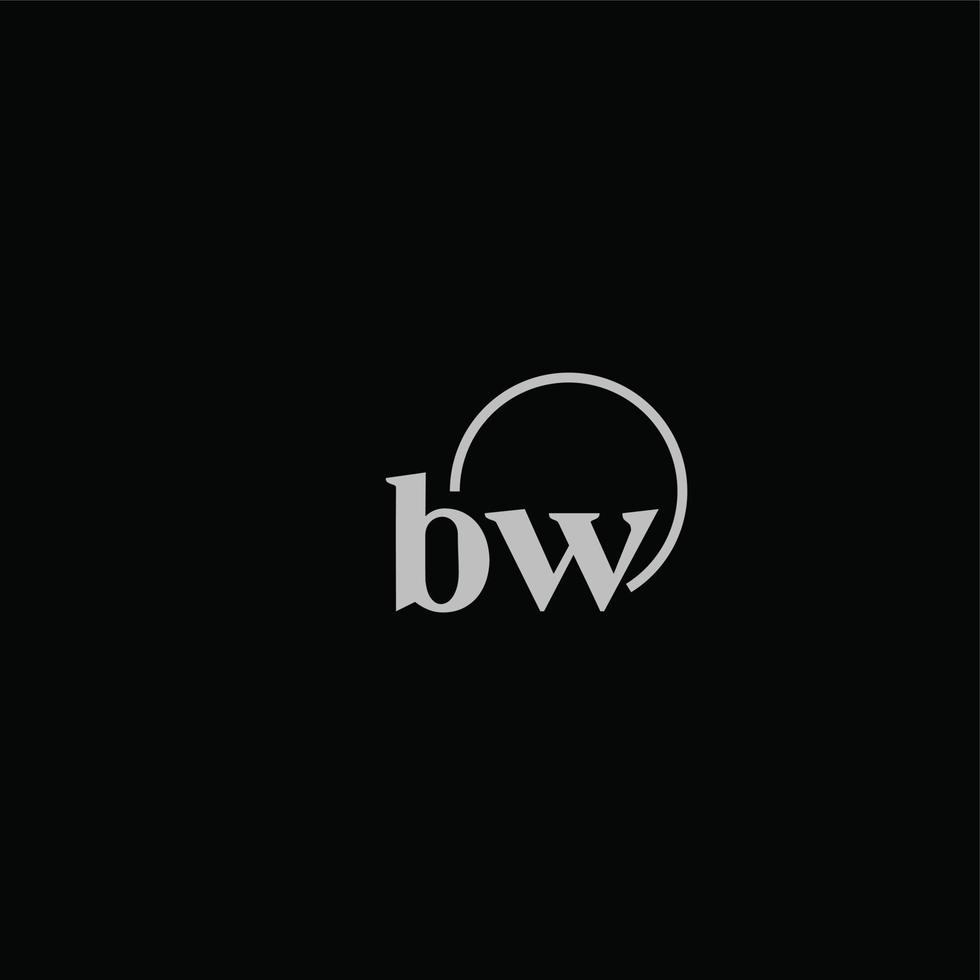 bw initials logotyp monogram vektor
