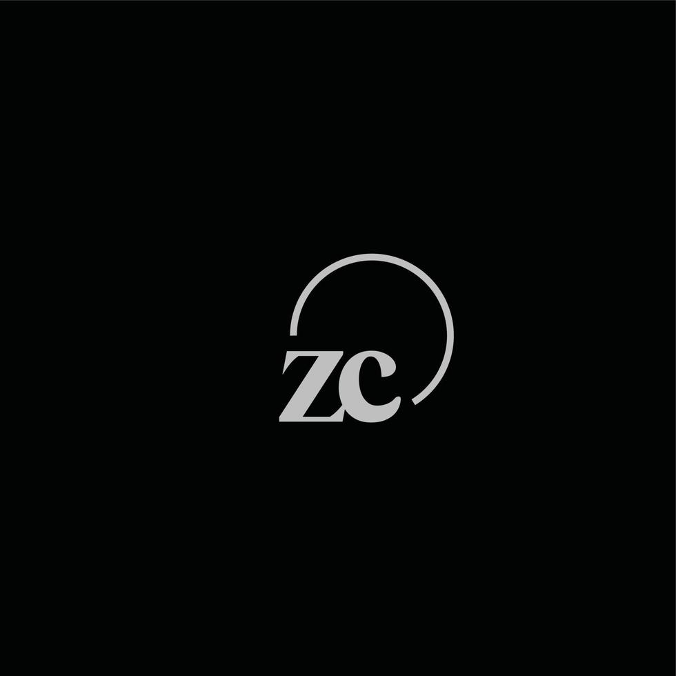 zc initials logotyp monogram vektor