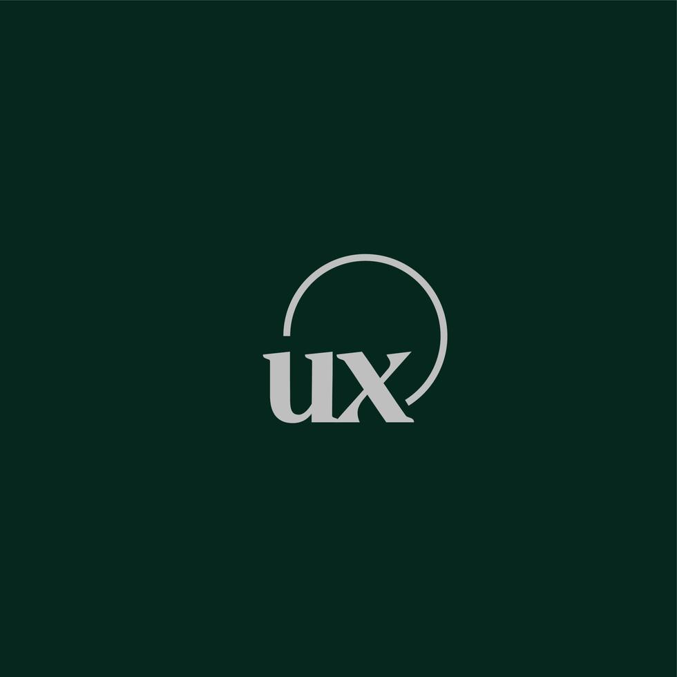 ux initialer logotyp monogram vektor