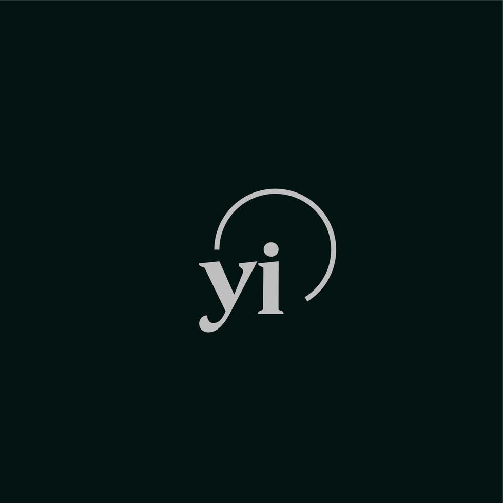 yi initialer logotyp monogram vektor