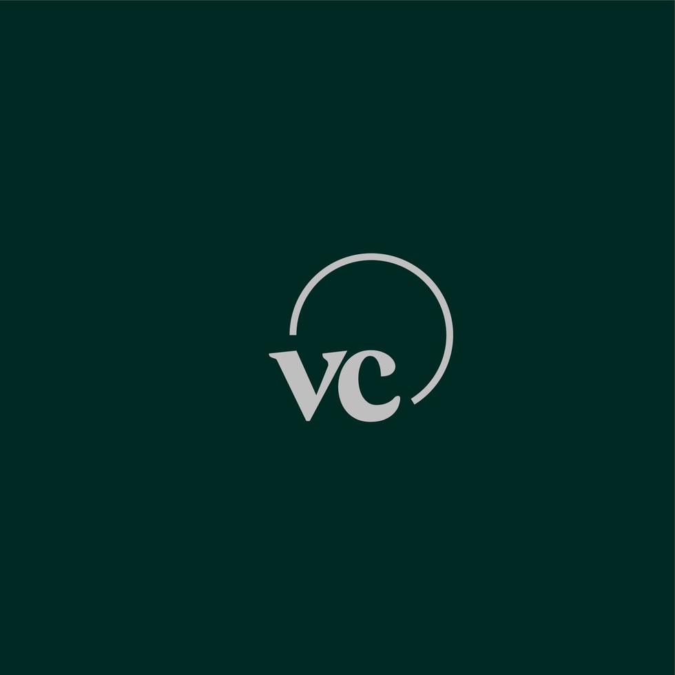 vc initialer logotyp monogram vektor