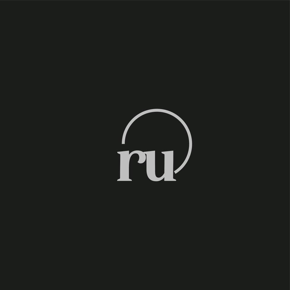 ru-Initialen-Logo-Monogramm vektor