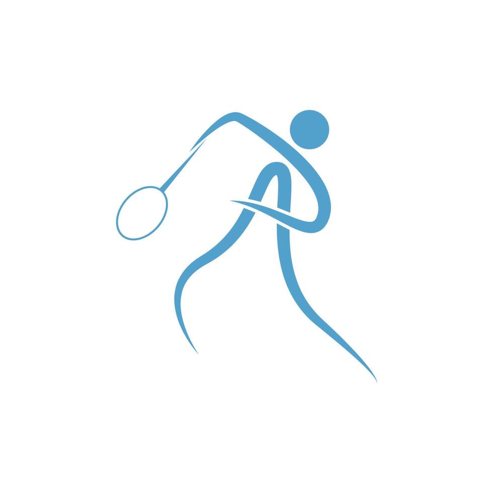 Badminton Icon Design Illustrationsvorlage spielen vektor